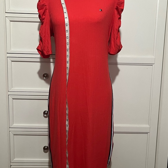 Tommy Hilfiger Casual coral/orange dress. NWT. Size M - Picture 2 of 7